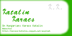 katalin karacs business card